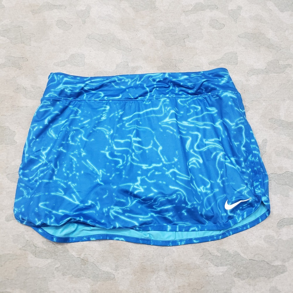 Nike Skort Womens Medium Blue Dri-FIT Tennis Activewear Pull On Golf Outdoors